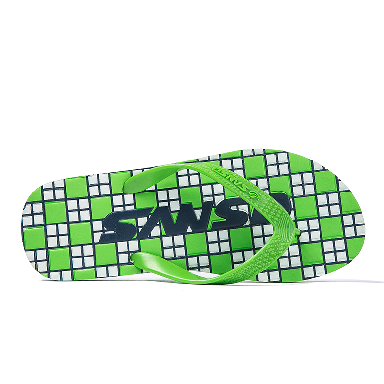2020 zapatillas para hombre baratas del masaje del cuarto de baño de las rejillas verdes de la impresión del color de Eva del nuevo diseño