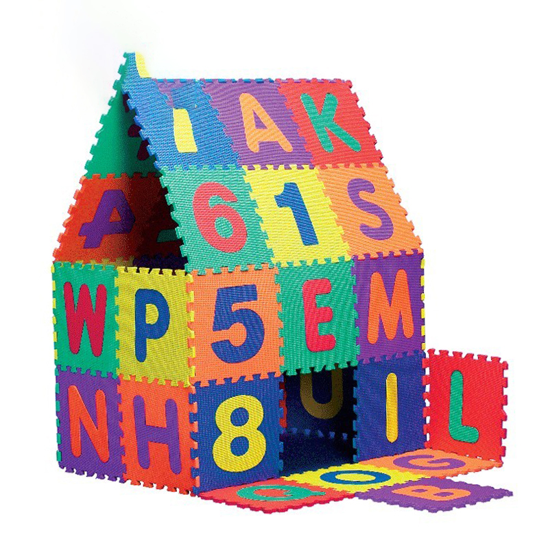 eva pěnový potisk abc abeceda puzzle koberec hrací podložka 40mm