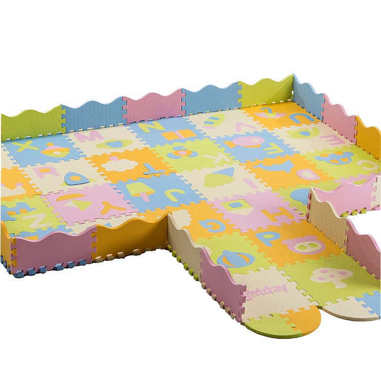 Eco-friendly educational interlocking EVA puzzle floor baby play mat para sa pag-crawl