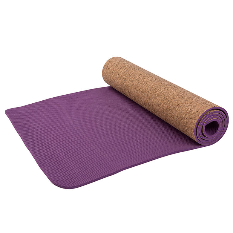 BAGONG disenyo eco friendly skidproof tpe exercise non toxic cork yoga mat