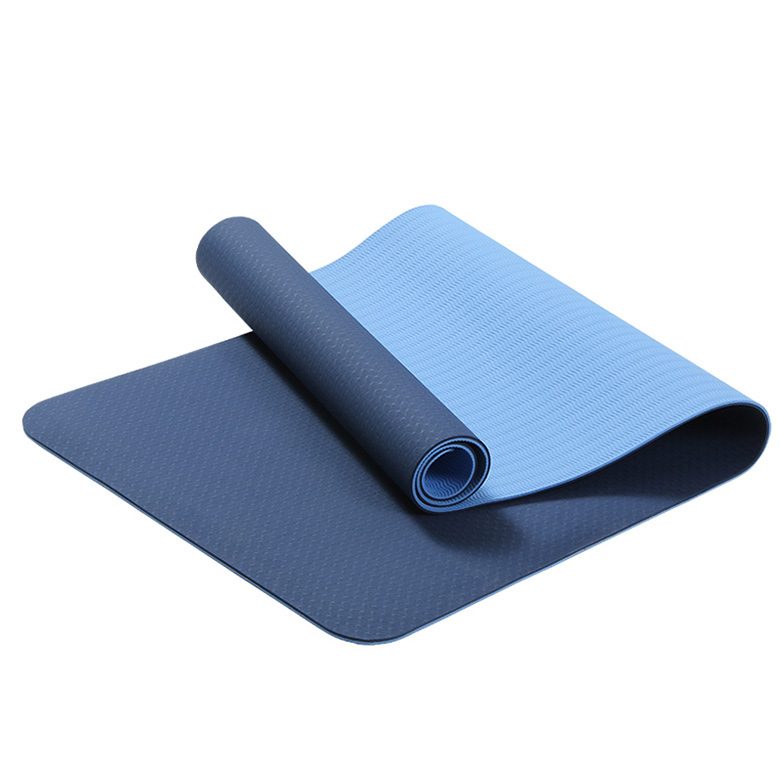 Hot sale skidproof Double lapisan alus awet tpe olahraga premium pindho werna matras yoga