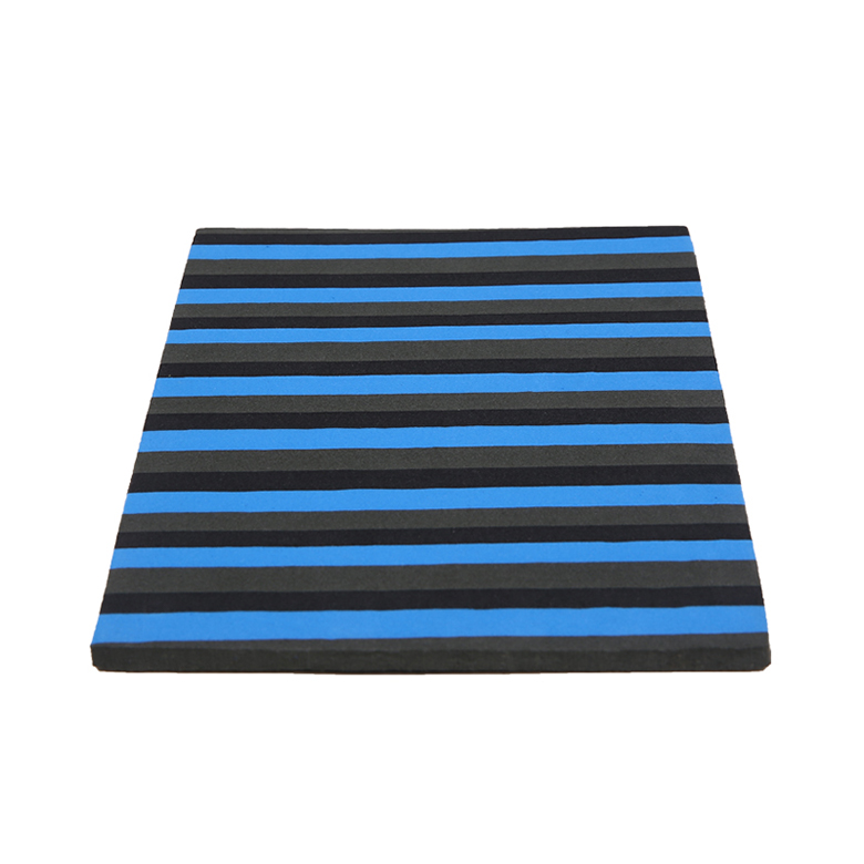 Grutte priis stripe kleur oanpaste oerienkommende 2mm foam sheet eva foar strân slippers
