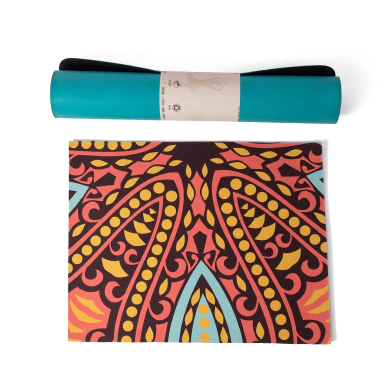 aangepast logo groothandel lage MOQ private label boho bohemien natuurlijke antislip milieuvriendelijke tpe op maat gemaakte yogamat