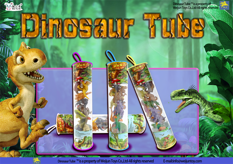 Novi oblici igračaka dinosaura u tubama