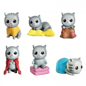 Hot-selling Customized PVC Animal Figurine Toy Model 3D Printing Cartoon Cat Action Figure
