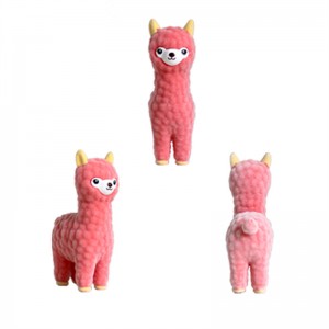 Mini Cartoon Flocked Llama Toy for Blind Bag