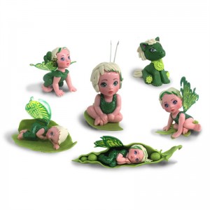 Pea Fairy Mini Figure Plastic Collectible Toys Action Figure