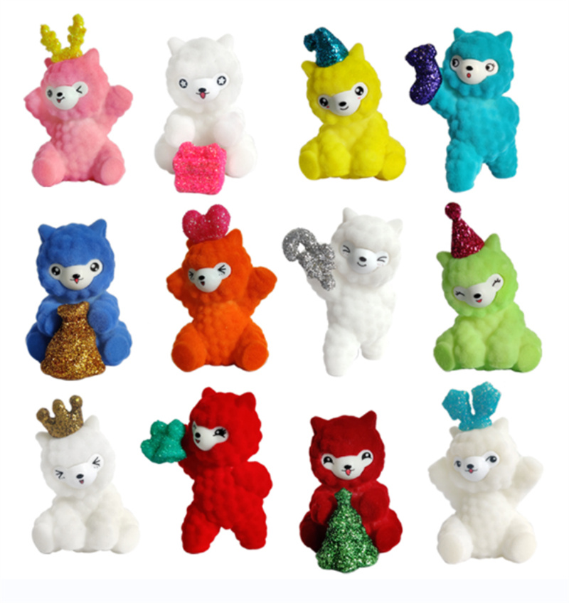 WJ5301 Plastic Christmas Llama collection toys