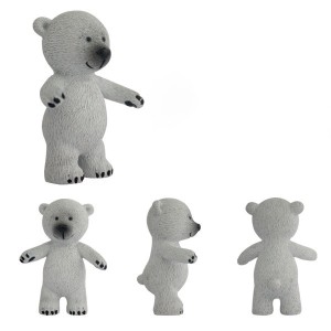 WJ 0042 Oso polar-Figurita de PVC de plástico Weijun Factory ODM Toys