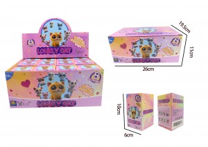 Mini Sato Plastik PVC Angka Flocked Ucing Koléksi Toys Pikeun Kids