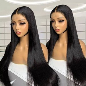 Wholesale Virgin Brazilian Straight Human Hair Wigs Ka Moriri oa Bana