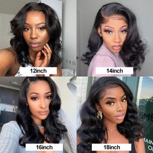 Body Wave Lace Closure Wigs Preplucked with Natural Hairline