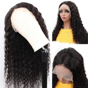 Water Wave Transparent Lace Front Wigs Pre Plucked Human Hair Wigs
