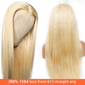 Straight 613 Blonde Lace Front Wig Human Hair