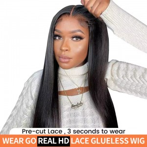 Wear Go Straight 4×6 HD Lace Closure Glueless Wig Fro Wahine