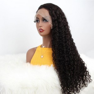 Water Wave 13X4 HD Lace Human Hair Wig សម្រាប់ស្ត្រី
