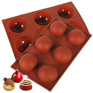 Formă cu bombă din silicon pentru ciocolată caldă cu ridicata Forme semi-rotunde din silicon pentru tort