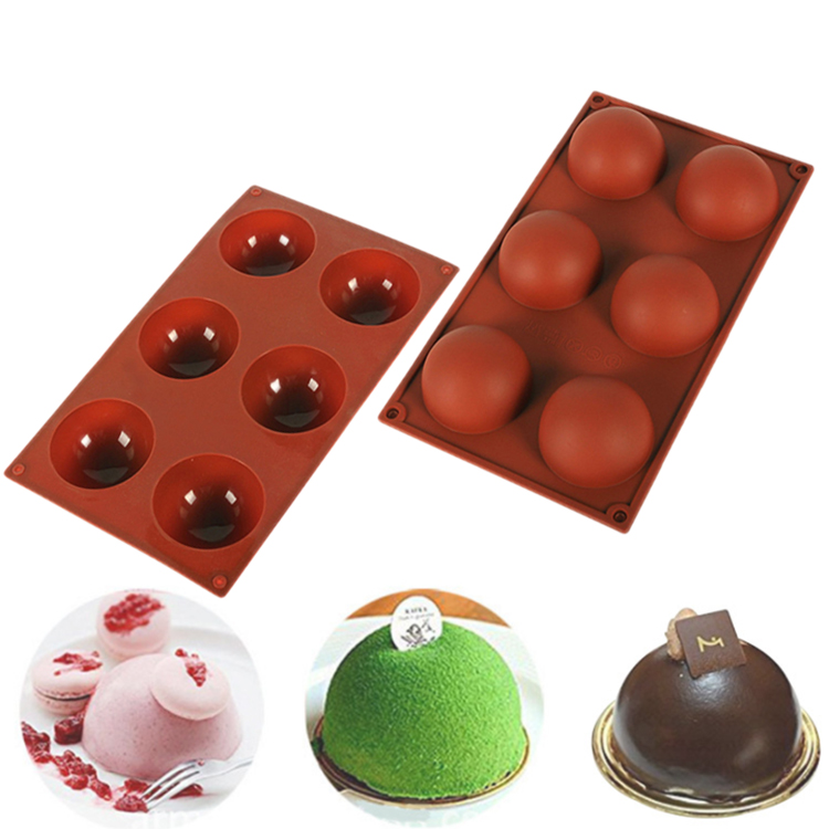 Велепродаја силиконских калупа за топлу чоколаду бомбу полуокруглих силиконских калупа за торте Истакнута слика