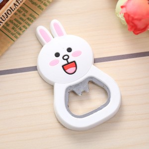 Factory Customized Refrigerator Magnet Cute Shape Silicone Metal Utrem Opener For Beer