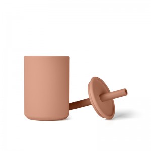 Еко-пријателски слама силиконски шолја за обука Avanchy мини силиконски куп