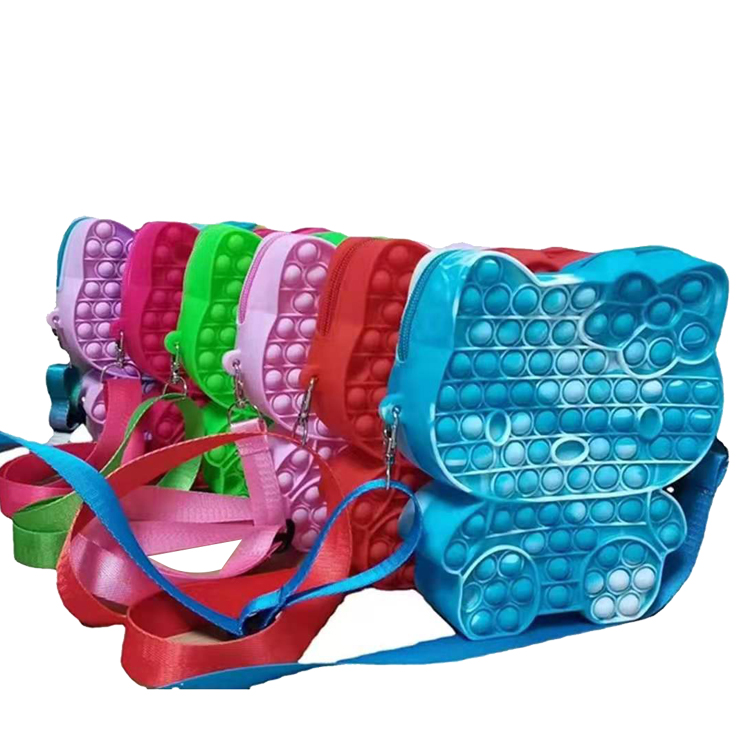 Çanta e re Arrival silikoni Çanta shpatullash me dizajn unik Çanta Popit Fidget për femra për vajza