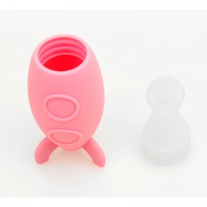 Gorący kształt rakiety do karmienia dziecka miękka butelka łyżka elastyczna zastawa stołowa łyżki silikonowe