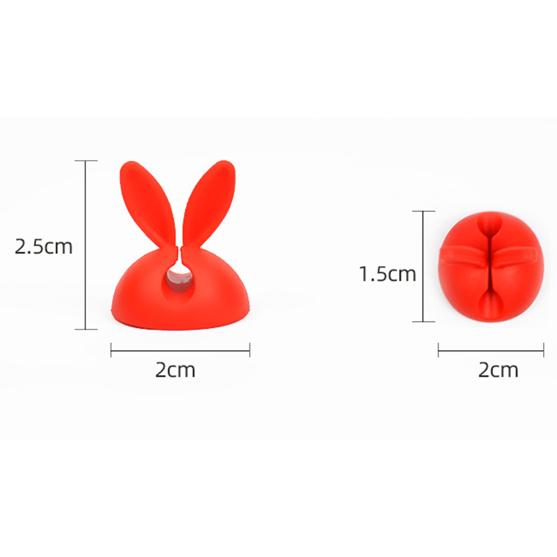 Cute Rabbit Animal Earphone Organizer Line Holder Silicone Cable Winder