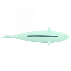 Pet Catnip Molar Tosken Cleaning Fish Shape Training Interactive Toy foar Silicone Cat Chew Toys