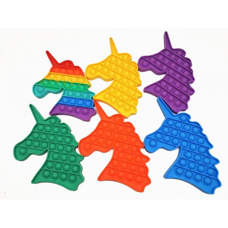 Rainbow Unicorn Pop It Sensory Fidget ของเล่นสำหรับเด็ก