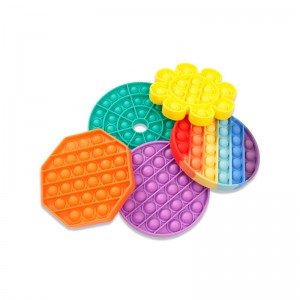 Silicone Push Pop Fidget Rainbow Fidget gel သည် ကျွန်ုပ်တို့ထဲတွင် ကလေးများနှင့် လူကြီးများအတွက် အာရုံခံကစားစရာ Popping