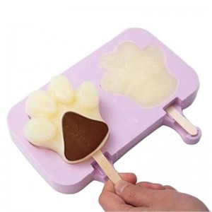 Vrieskas Veilig Tuisgemaakte ys Pop-vorm DIY Met dekselstokkies Popsicle-vorm Cartoon Ice Cream Moulds