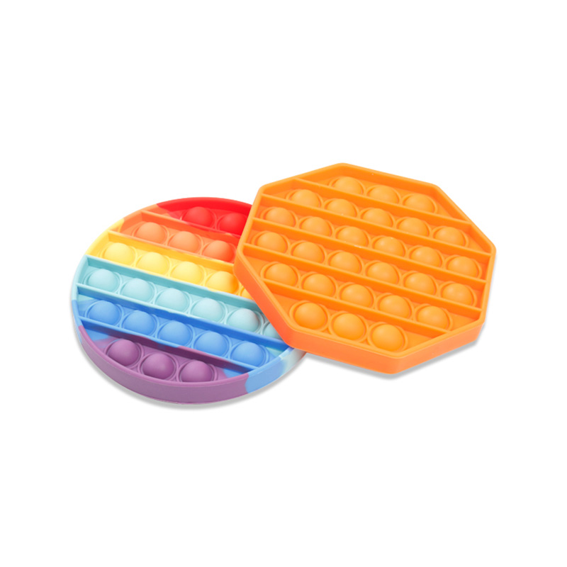 Silicone Push Pop Fidget Rainbow Fidget gel Sensory Toy Popping yevana nevakuru pakati pedu.