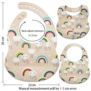 New Product Ideas Printing Silicone Bibs Mix Color Silicone Bibs Waterproof Products Baby Bibs