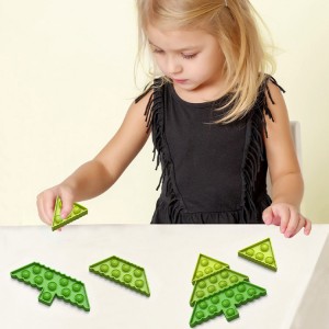 Dezvoltare intelectuală pentru copii Jucării puzzle Push Pop Bubble Pachet de jucării senzoriale Set de jucării Fidget Copii Brad de Crăciun