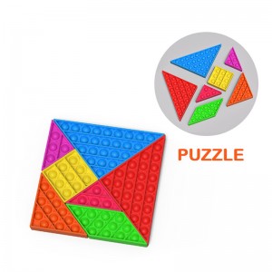 Toys 2021 Educational Sensory Fidget Toys Tangram Puzzles Push Bubble Sensory Pop Fidget It Խաղալիք երեխաների և մեծահասակների համար