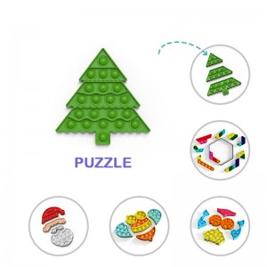 Childrens Intellectual developmentt Puzzle Toys Push Pop Bubble Sensory Toy Bundle Fidget Toys Set Kids Christmas tree