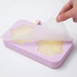 Безопасна за фризер домашно приготвена форма за лед, Направи си сам с пръчици за капаци Форма за сладолед Анимационни форми за сладолед