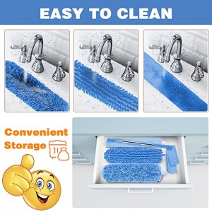 Microfiber Dust Remover Kit Cleaning Kit Telescopic Extension Rod Flexible Dust Remover for Cleaning Ceiling Fans