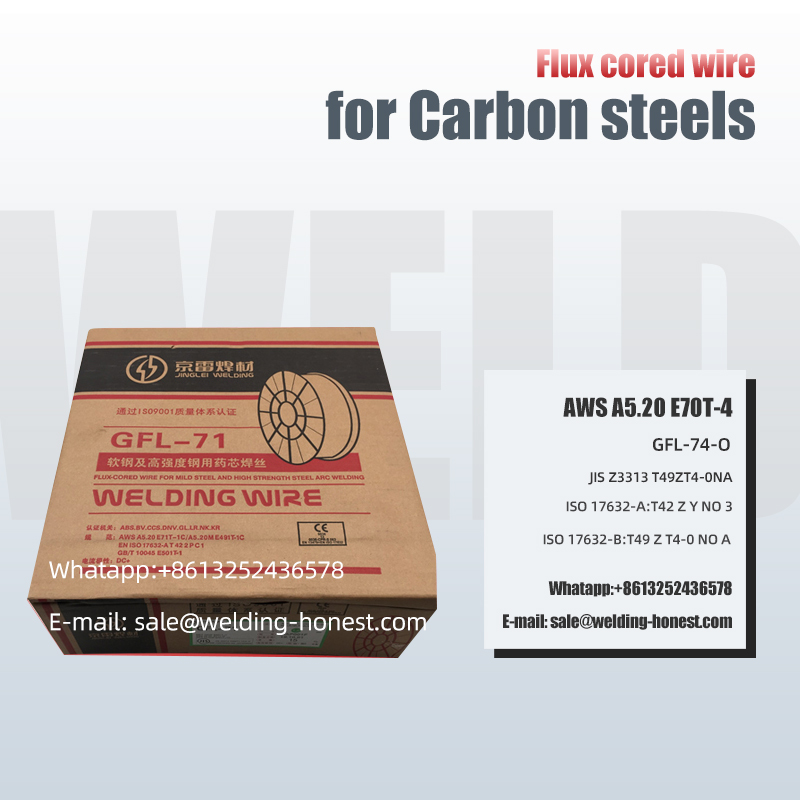 High Carbon steels Flux cored waya E70T-4 Soldering data