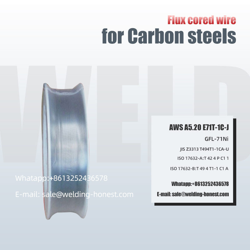 فولاذ عالي الكربون سلك محفور بجريان E71T-1C-J ملحقات لحام