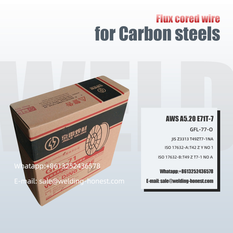 High Carbon steels Flux cored wire E71T-7 Soldering connection