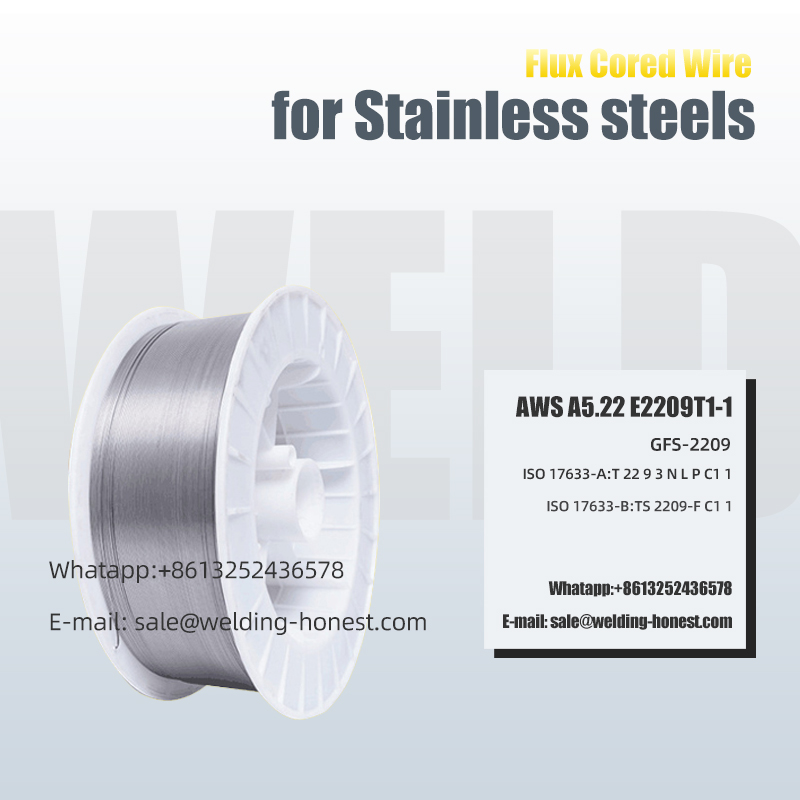 Stainless Steels Flux Cored Wire E2209T1-1 Bahan las aluminium