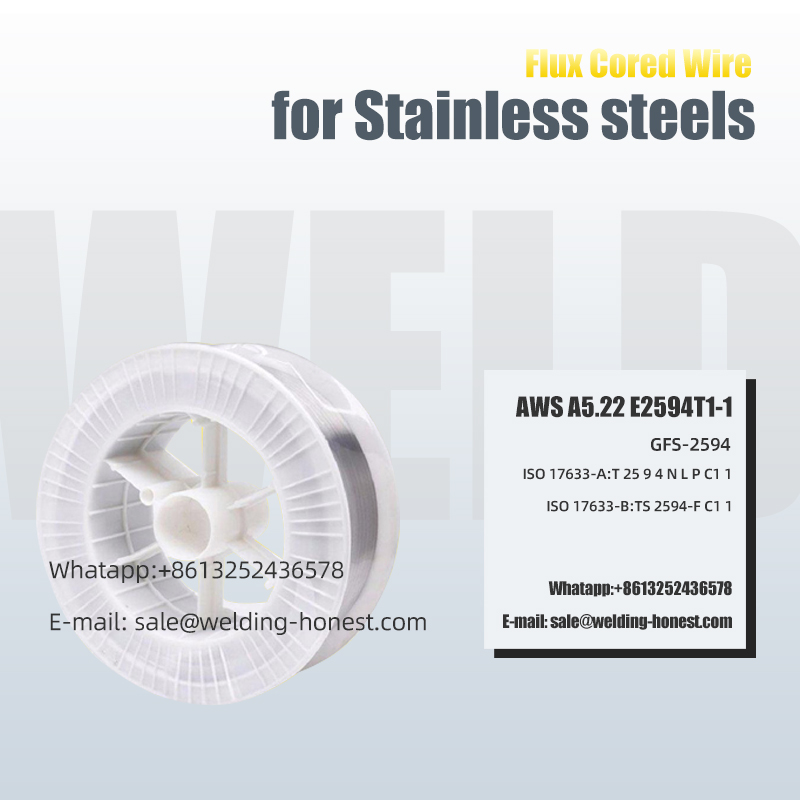 Stainless Steels Flux Cored Wire E2594T1-1 Bahan las kendaraan rel