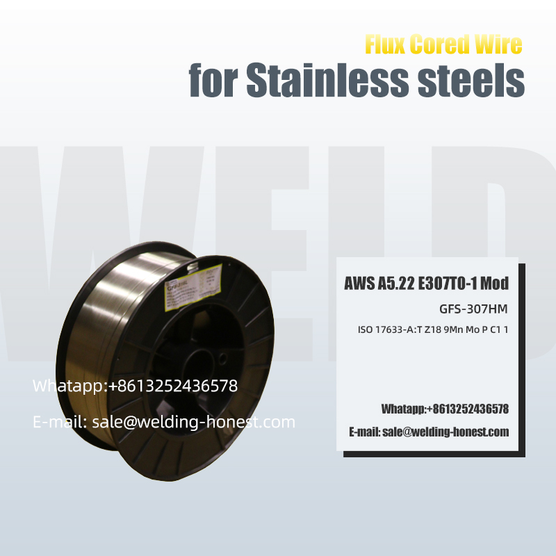 Stainless steels Flux cored wire E307T0-1 Mod metal Jointing data