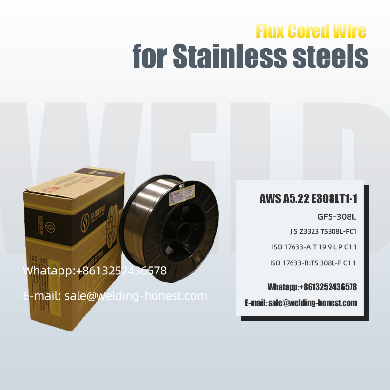स्टेनलेस स्टील्स फ्लक्स कोरड वायर E308LT1-1 सील सामग्री