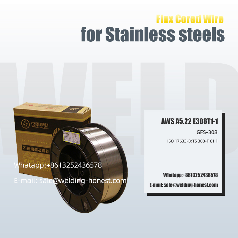 Stainless steels Flux cored tariby E308T1-1 metaly fifandraisana fifandraisana