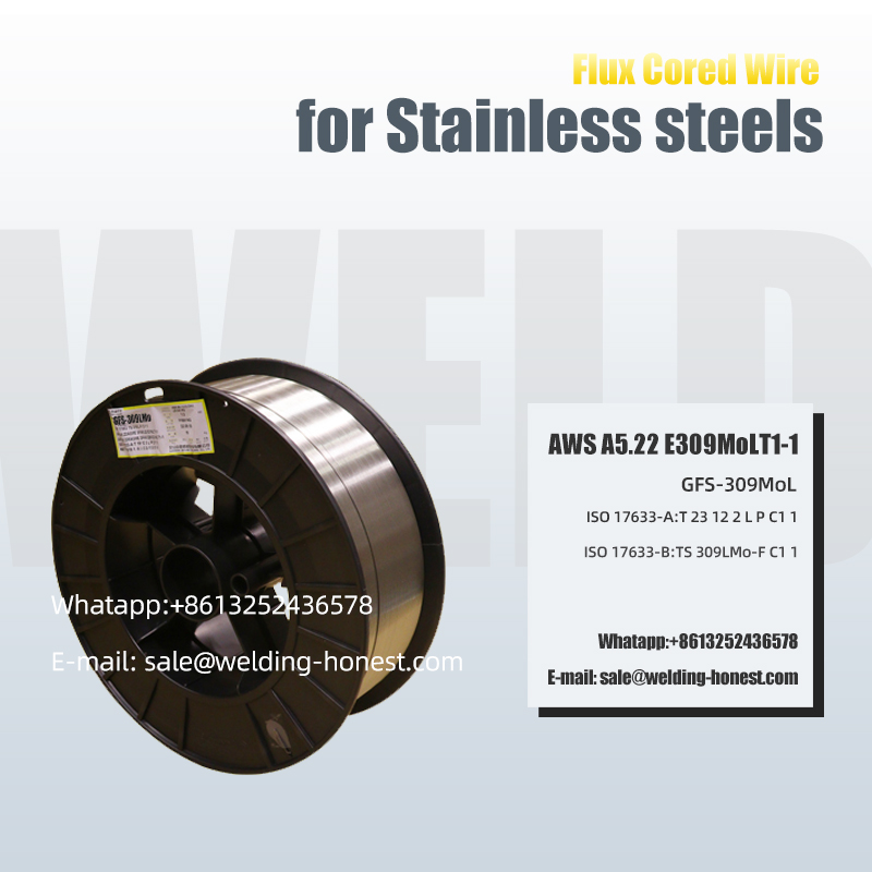 CEStainless steels Flux cored wire E309LMoT1-1 ການຜະລິດປະທັບຕາ