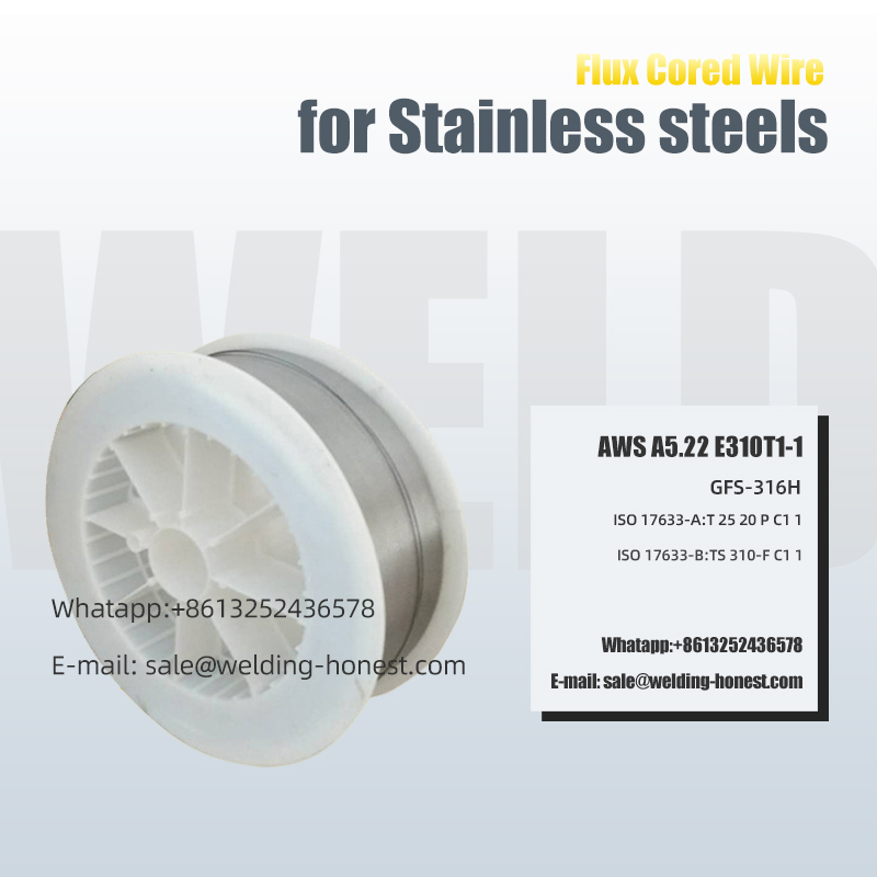 Stainless Steels Flux Cored Kawat E310T1-1 Weld aplikasi kakuatan angin