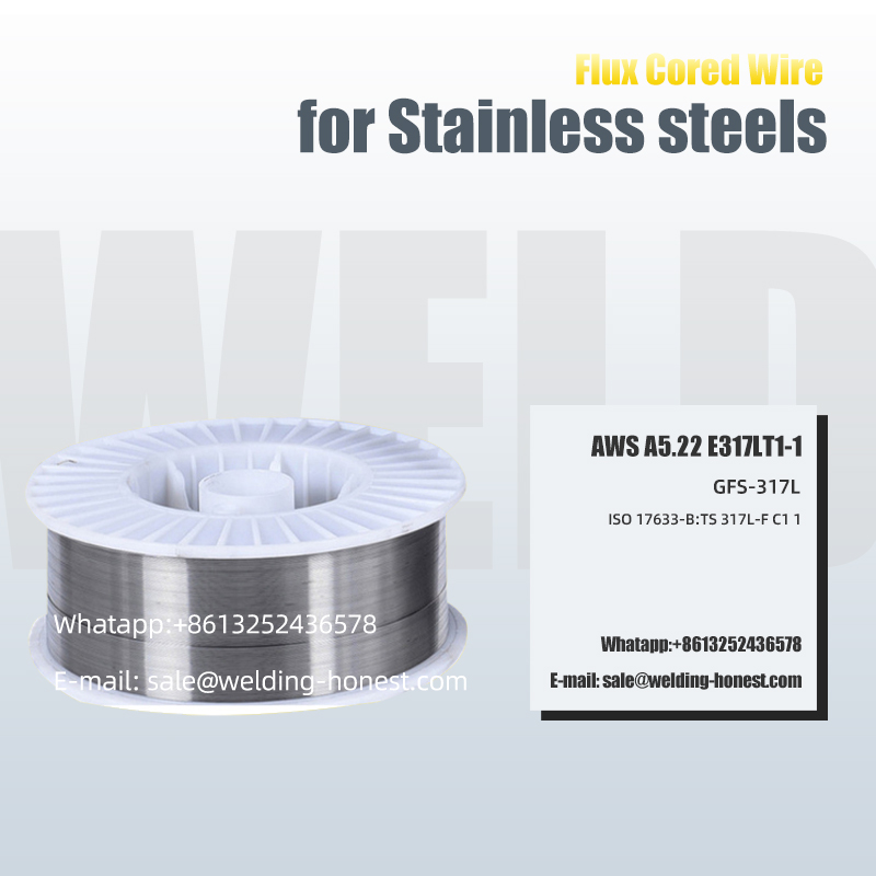 Steels Di-staen Flux Cored Wire E317LT1-1 Olew Adeiladu olwyn Sud