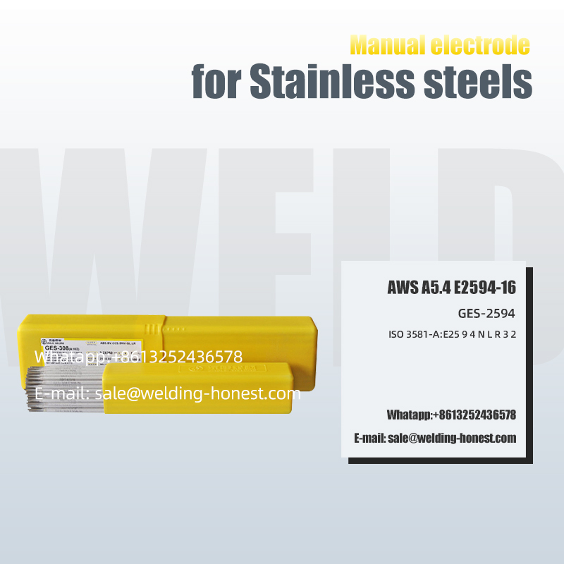 Elektroda Manual Stainless Steels E2594-16 HEC - telung kumparan kawat las Haiyang MSR